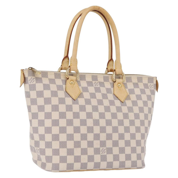 LOUIS VUITTON Damier Azur Saleya PM Tote Bag N51186 LV Auth 209650