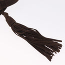 CHANEL Shoulder Bag Suede Brown CC Auth 209651A-14