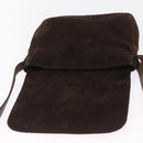 CHANEL Shoulder Bag Suede Brown CC Auth 209651A-15