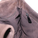 CHANEL Shoulder Bag Suede Brown CC Auth 209651A-19