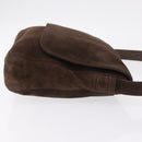 CHANEL Shoulder Bag Suede Brown CC Auth 209651A-4