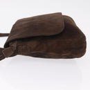 CHANEL Shoulder Bag Suede Brown CC Auth 209651A-5