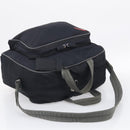 PRADA Boston Bag Hand Bag Nylon Patent 2 Set Black Navy Auth 209655-5
