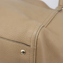 GUCCI Soho Hand Bag Leather Beige Gold Tone 282309 Auth 209658V-12