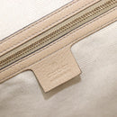GUCCI Soho Hand Bag Leather Beige Gold Tone 282309 Auth 209658V-16
