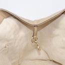 GUCCI Soho Hand Bag Leather Beige Gold Tone 282309 Auth 209658V-19