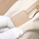 GUCCI Soho Hand Bag Leather Beige Gold Tone 282309 Auth 209658V-22