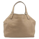 GUCCI Soho Hand Bag Leather Beige Gold Tone 282309 Auth 209658V-3