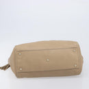GUCCI Soho Hand Bag Leather Beige Gold Tone 282309 Auth 209658V-9