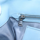 Miu Miu Matelasse Chain Shoulder Bag Leather 2way Light Blue Silver Auth 209659M-27