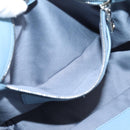 Miu Miu Matelasse Chain Shoulder Bag Leather 2way Light Blue Silver Auth 209659M-28