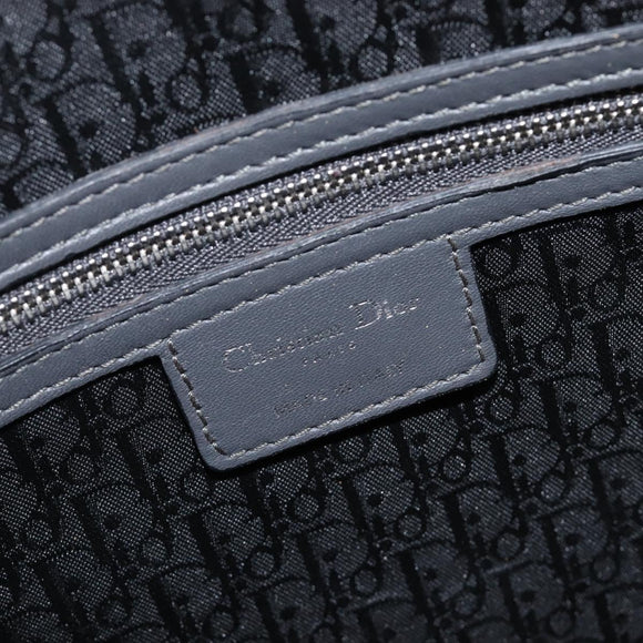 Christian Dior Lamb Skin Canage Lady Dior Hand Bag 2way Gray Auth 209660SAV