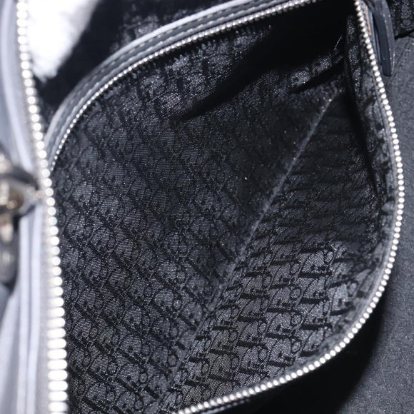 Christian Dior Lamb Skin Canage Lady Dior Hand Bag 2way Gray Auth 209660SAV