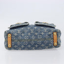 LOUIS VUITTON Monogram Denim Buggy PM Shoulder Bag Blue M95049 LV Auth 209662V-11