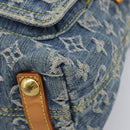 LOUIS VUITTON Monogram Denim Buggy PM Shoulder Bag Blue M95049 LV Auth 209662V-16