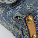 LOUIS VUITTON Monogram Denim Buggy PM Shoulder Bag Blue M95049 LV Auth 209662V-13