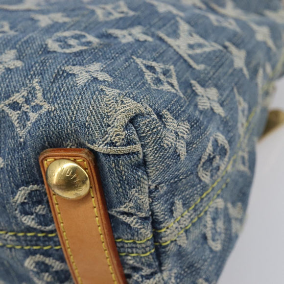 LOUIS VUITTON Monogram Denim Buggy PM Shoulder Bag Blue M95049 LV Auth 209662V