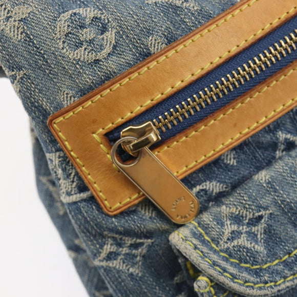 LOUIS VUITTON Monogram Denim Buggy PM Shoulder Bag Blue M95049 LV Auth 209662V