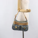 LOUIS VUITTON Monogram Denim Buggy PM Shoulder Bag Blue M95049 LV Auth 209662V-28