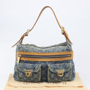 LOUIS VUITTON Monogram Denim Buggy PM Shoulder Bag Blue M95049 LV Auth 209662V-29