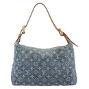LOUIS VUITTON Monogram Denim Buggy PM Shoulder Bag Blue M95049 LV Auth 209662V-3