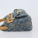 LOUIS VUITTON Monogram Denim Buggy PM Shoulder Bag Blue M95049 LV Auth 209662V-4