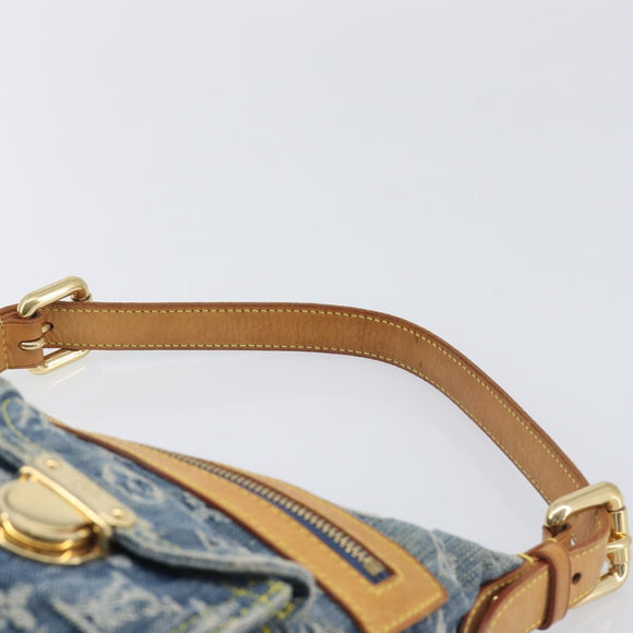 LOUIS VUITTON Monogram Denim Buggy PM Shoulder Bag Blue M95049 LV Auth 209662V