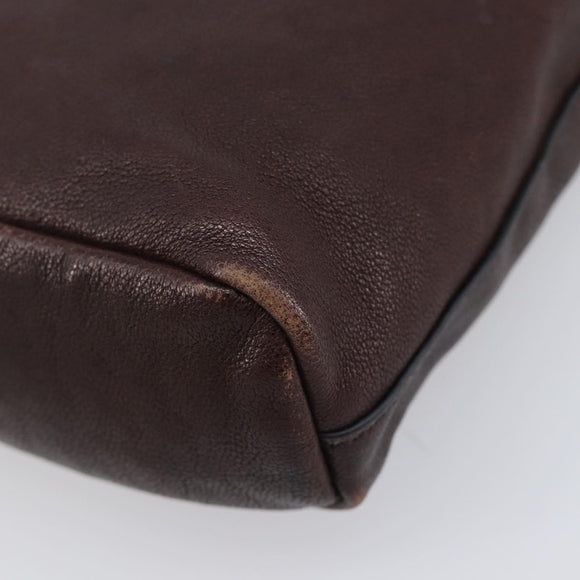 Miu Miu Shoulder Bag Leather Brown Auth 209665V