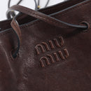 Miu Miu Shoulder Bag Leather Brown Auth 209665V-16