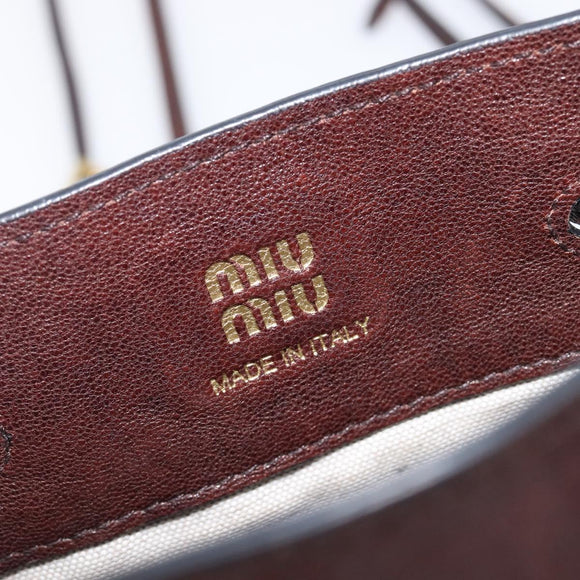Miu Miu Shoulder Bag Leather Brown Auth 209665V