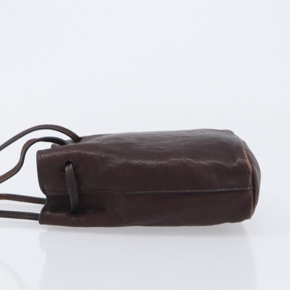 Miu Miu Shoulder Bag Leather Brown Auth 209665V