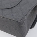 CHANEL Matelasse 25 Chain Shoulder Bag Canvas Gray Silver CC Auth 209670SV-12