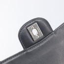 CHANEL Matelasse 25 Chain Shoulder Bag Canvas Gray Silver CC Auth 209670SV-17