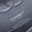 CHANEL Matelasse 25 Chain Shoulder Bag Canvas Gray Silver CC Auth 209670SV-20