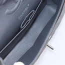 CHANEL Matelasse 25 Chain Shoulder Bag Canvas Gray Silver CC Auth 209670SV-21