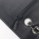 CHANEL Matelasse 25 Chain Shoulder Bag Canvas Gray Silver CC Auth 209670SV-27