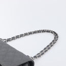 CHANEL Matelasse 25 Chain Shoulder Bag Canvas Gray Silver CC Auth 209670SV-8