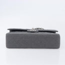 CHANEL Matelasse 25 Chain Shoulder Bag Canvas Gray Silver CC Auth 209670SV-9