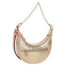 LOUIS VUITTON Monogram Laminated Jacquard Loop Bag Gold M22928 LV Auth 209671SAM-1
