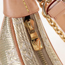 LOUIS VUITTON Monogram Laminated Jacquard Loop Bag Gold M22928 LV Auth 209671SAM-23