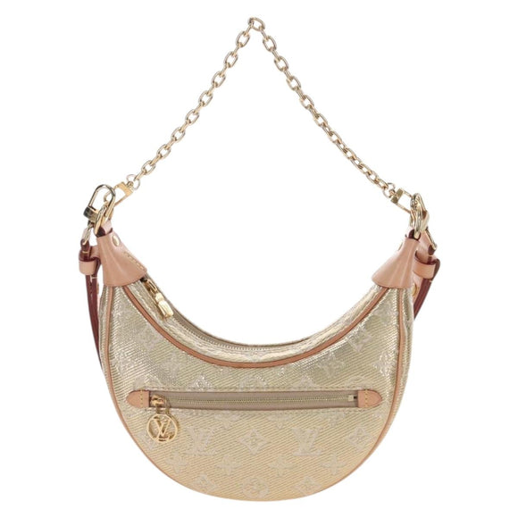 LOUIS VUITTON Monogram Laminated Jacquard Loop Bag Gold M22928 LV Auth 209671SAM