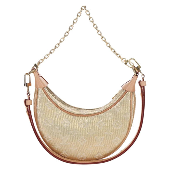 LOUIS VUITTON Monogram Laminated Jacquard Loop Bag Gold M22928 LV Auth 209671SAM