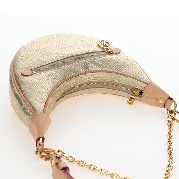 LOUIS VUITTON Monogram Laminated Jacquard Loop Bag Gold M22928 LV Auth 209671SAM