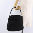 GUCCI Bamboo Shoulder Bag Canvas Black Silver 001 1638 Auth 209672-21