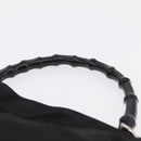GUCCI Bamboo Shoulder Bag Canvas Black Silver 001 1638 Auth 209672-8