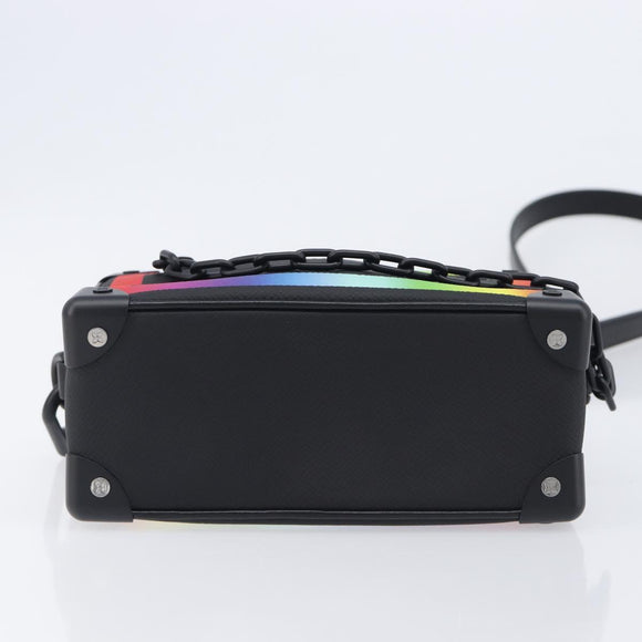 LOUIS VUITTON Taiga Rainbow Mini Soft Trunk Bag Black M30351 LV Auth 209684SAM