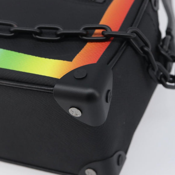 LOUIS VUITTON Taiga Rainbow Mini Soft Trunk Bag Black M30351 LV Auth 209684SAM