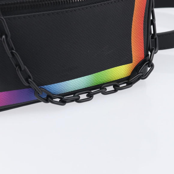 LOUIS VUITTON Taiga Rainbow Mini Soft Trunk Bag Black M30351 LV Auth 209684SAM
