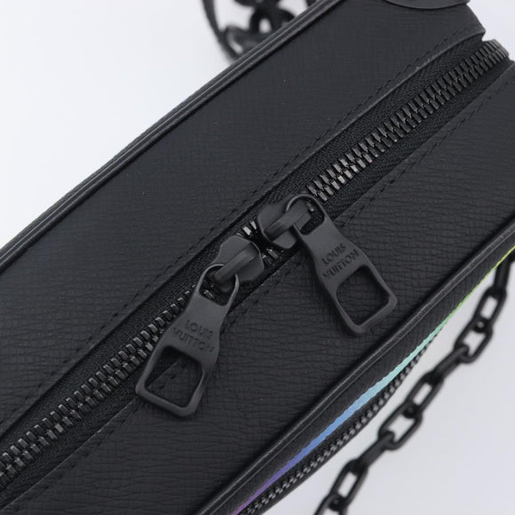 LOUIS VUITTON Taiga Rainbow Mini Soft Trunk Bag Black M30351 LV Auth 209684SAM