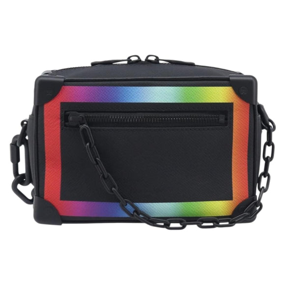 LOUIS VUITTON Taiga Rainbow Mini Soft Trunk Bag Black M30351 LV Auth 209684SAM